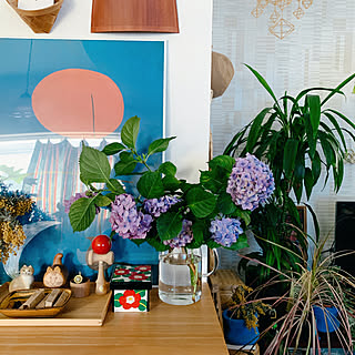 紫陽花/Lisa Larson/民芸品/観葉植物/IKEA...などのインテリア実例 - 2021-06-07 09:29:16