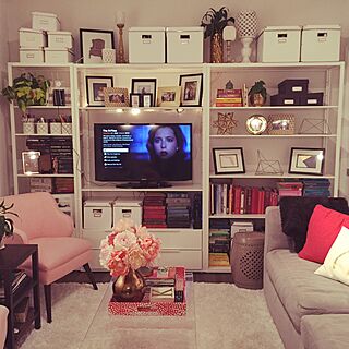 Pink/living room/IKEA/gallery wall/bookshelf...などのインテリア実例 - 2015-05-06 02:21:05