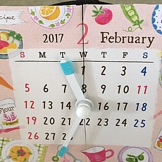 キッチン/カレンダー2017/セリア/100均のインテリア実例 - 2017-02-18 11:36:56