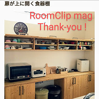 部屋全体/こどもと暮らす。/RoomClip mag 掲載/キッチン背面収納/造作食器棚のインテリア実例 - 2021-03-30 15:14:18