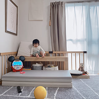 子供スペース/ナチュラル/社宅/IKEA/リビング...などのインテリア実例 - 2021-03-23 09:15:41