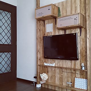 部屋全体/壁掛けテレビ/ディアウォール/DIY/100均...などのインテリア実例 - 2017-06-01 10:31:02