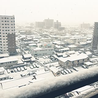 玄関/入り口/ベランダから/インテリアじゃなくてごめんなさい/雪のインテリア実例 - 2017-02-11 09:16:26