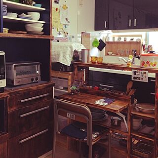 キッチン/セリア/小学校の椅子/キッチンカウンターのインテリア実例 - 2014-07-09 10:32:32