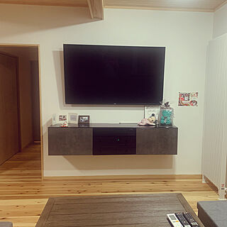 IKEAテレビボード/壁掛けテレビ/フロートテレビボード/楽天ルームやってます/リビングのインテリア実例 - 2022-08-29 22:39:30