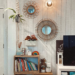 展示品訳アリデザイン ウォールミラー 枯れ葉形 リビングスタジオ 鏡