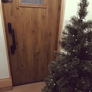 玄関/入り口/クリスマスツリー150cm/玄関ドア/アンティーク/レトロのインテリア実例 - 2017-11-05 09:38:12
