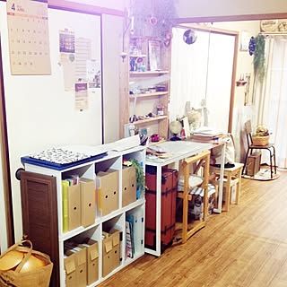 部屋全体/勉強スペース/ファイルボックス/学生 部屋/勉強机のインテリア実例 - 2014-04-19 22:48:17