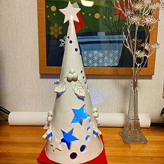 クリスマスツリー/クリスマス雑貨/クリスマス飾り/クリスマス陶器/手作り陶器...などのインテリア実例 - 2023-11-25 21:01:53