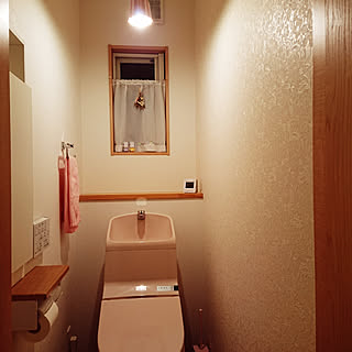 バス/トイレ/トイレのインテリア/アクセントクロス/トイレカーテン/ペンダントライト...などのインテリア実例 - 2020-11-27 19:09:24