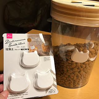 猫型珪藻土/Daiso/猫のご飯/カリカリ/梅雨の湿気対策...などのインテリア実例 - 2020-07-18 13:41:14