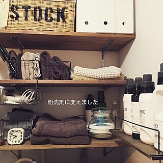 バス/トイレ/IKEAの瓶/粉洗剤/洗濯洗剤/洗面所...などのインテリア実例 - 2016-10-03 21:30:43