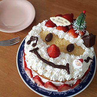 机/クリスマス/冬/クリスマスケーキ/手作りケーキ...などのインテリア実例 - 2020-12-25 14:11:48