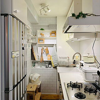 壁紙DIY/白いキッチン/IKEA/IKEA照明/IKEAキッチン...などのインテリア実例 - 2020-04-18 21:52:42
