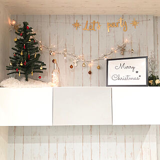 棚/IKEA 吊り戸棚/100均/Merry Christmas/自作ポスター...などのインテリア実例 - 2018-12-24 00:38:53