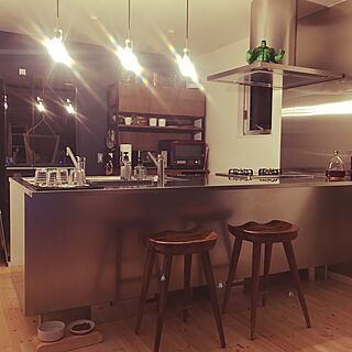キッチン/トーヨーキッチン/LED照明/パイン材の床のインテリア実例 - 2017-05-31 06:31:46