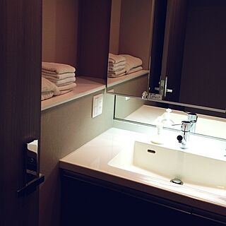 洗面所。/立つ鳥跡を濁さず。/東京のマンション。/掃除部のインテリア実例 - 2014-04-18 17:07:31