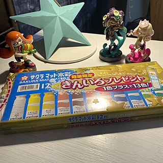 100均 雑貨/スプラトゥーン　ヒメ　イイダ/スプラトゥーン イカ/絵の具/みなさんの素敵なインテリアに癒されてます...などのインテリア実例 - 2020-11-29 20:47:10