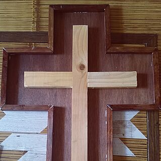 壁/天井/DIY/オルテガ/十字架作りました♪のインテリア実例 - 2017-06-09 14:32:26