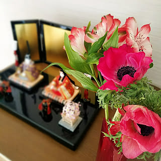 机/今週のお花/カフェ風インテリア/花のある暮らし/植物のある暮らし...などのインテリア実例 - 2018-02-10 18:20:39