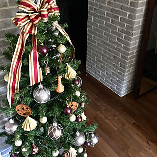壁/天井/クリスマスツリー/ブリックタイル/クリスマスのインテリア実例 - 2018-12-04 11:10:34