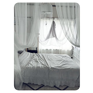 ベッド周り/6畳和室/配置替え/ネットカーテン IKEA/LILLカーテン...などのインテリア実例 - 2022-04-27 18:18:46