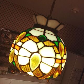 キッチン/ライト照明/ステンドグラス照明/レトロのインテリア実例 - 2016-12-18 22:50:56