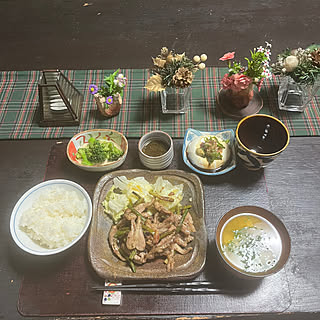 机/庭の花を飾る/息子の夕食/和が好き♡/癒し...などのインテリア実例 - 2023-11-21 08:45:49