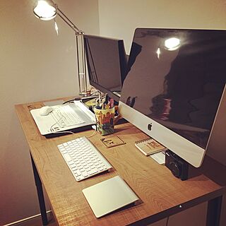 机/IKEA/iMac/照明のインテリア実例 - 2016-01-02 01:08:38