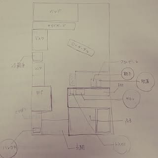 部屋全体/間取り図/賃貸/ワンルームのインテリア実例 - 2015-08-21 12:49:31