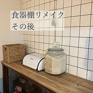 ワトコオイル/ワトコオイル ミディアムウォルナット/食器棚DIY/食器棚リメイク/キッチンリメイク...などのインテリア実例 - 2022-11-20 20:05:46