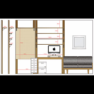 棚/ディアウォール/有孔ボード/DIY/パソコンデスク...などのインテリア実例 - 2017-10-11 01:39:45