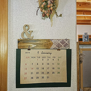 壁/天井/手作りカレンダー/DIY/コラベルタイル柄のインテリア実例 - 2019-01-19 08:43:19