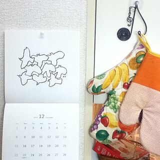 キッチン/カレンダー/黒田征太郎/フックのインテリア実例 - 2013-12-31 21:00:44