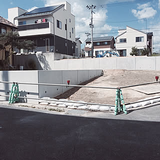 駐車場スペース/駐車場工事/土留め/マイホーム建築中/マイホーム記録...などのインテリア実例 - 2017-09-07 10:14:30