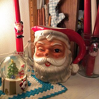 机/vintage santa/生活感/クリスマスカラー/レトロ...などのインテリア実例 - 2015-12-10 15:53:22