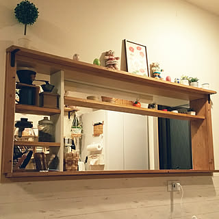 棚/カウンターDIY/カフェ風インテリアを目指して/コーヒーコーナー/ダッフィー...などのインテリア実例 - 2019-04-13 00:18:18