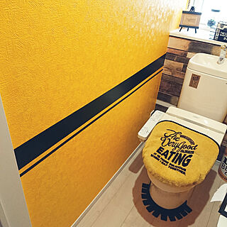 バス/トイレ/トイレ/トイレの壁/黄色い壁/黄色の壁...などのインテリア実例 - 2018-07-01 11:36:19