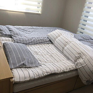 寝室/グレー/ふとんカバー/ベッド周り/畳ベッドのインテリア実例 - 2020-04-29 11:51:57