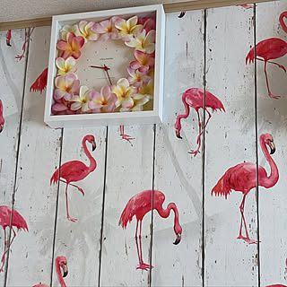 フラミンゴ壁紙のインテリア実例 Roomclip ルームクリップ