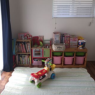 部屋全体/おもちゃたくさん/ウッドブラインド/引き出し/IKEA...などのインテリア実例 - 2017-06-15 10:19:45