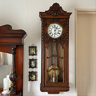 アンソニア●明治柱時計●昭和レトロ 大正モダン アンティーク 古時計 掛け時計 アンソニア○明治柱時計○昭和レトロ 大正モダン アンティーク 古時計