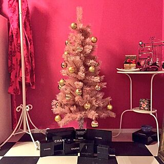 部屋全体/クリスマスツリー/クリスマス/IKEA/ピンク...などのインテリア実例 - 2015-11-07 22:11:08