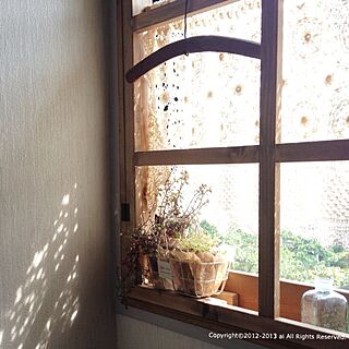 リビング/手作り窓枠/室内グリーン/アンティークのインテリア実例 - 2013-08-10 23:06:04