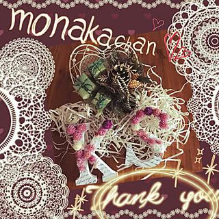 部屋全体/monaka 様のイニシャル♡/monaka ちゃんのXmasリース♡/monaka ちゃんありがとう♡/THANKS...などのインテリア実例 - 2017-10-19 18:18:38