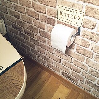 バス/トイレ/トイレは怖くない！/一人トイレ計画！/娘っ子からの呼び出し削減計画！/ナンバープレート...などのインテリア実例 - 2016-02-29 14:14:30