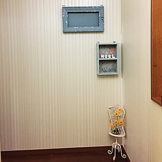 玄関/入り口/小物置き棚/水色大好き/フレンチシックに憧れ/フレンチインテリア...などのインテリア実例 - 2015-11-03 23:52:47