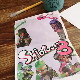 机/バースデーカード/スプラトゥーン2/スプラトゥーン/誕生日カード...などのインテリア実例 - 2021-02-19 14:37:07