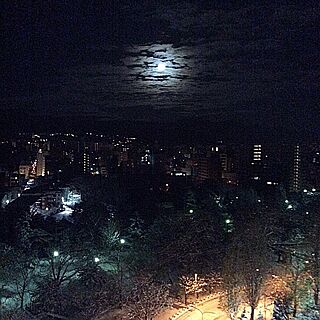 月明かり/地元LOVE/ベランダからの景色/眺望重視です^^;/札幌中島公園...などのインテリア実例 - 2015-11-26 05:25:15