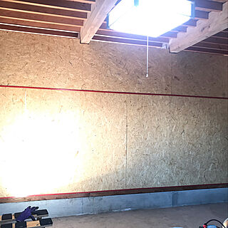 OSB合板/DIY/ガレージ/内壁/壁/天井のインテリア実例 - 2019-02-26 16:21:43